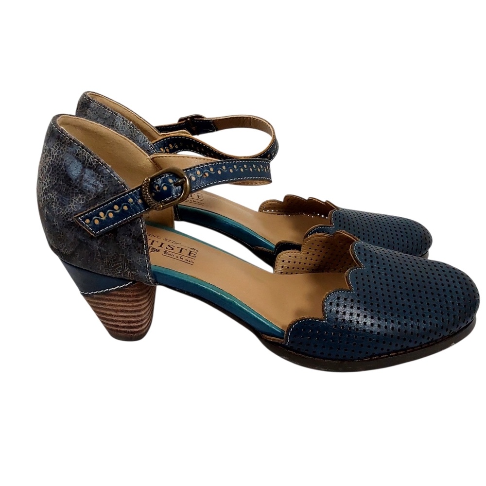 L Artiste Parchelle  Hand-Painted Leather D'Orsay Pumps